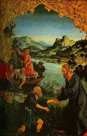 Peinture à l'huile reproduction tableau de maître Hans Suss Von Kulmbach 36x48