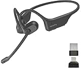 NUROUM OpenEar Pro 2 Headphones with Mic, Bluetooth Noise Reduction Headphones, Wireless Headset for Work, Multi-Point Connection, Sweatproof, 15H Comfort for Office