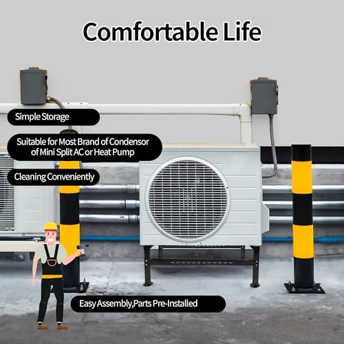 WeCooper Mini Split Ground Stand for 9000-60000BTU, Heavy-Duty Condenser Stand, Mini Split AC Bracket for Ductless Air Conditioners Heat Pump System by WeCooper - Image 7