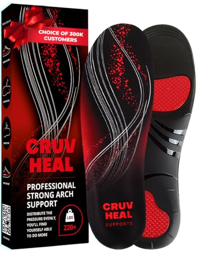 220 Lbs Plantar Fasciitis High Arch Support Insoles Men Women - Orthotic Shoe...