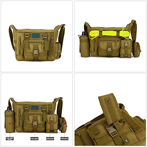 Huntvp Tactical Messenger Bag Shoulder Bag Cross Body Bag Belt Sling Bags Laptop For Working Cycling Hunting Camping #TOP4