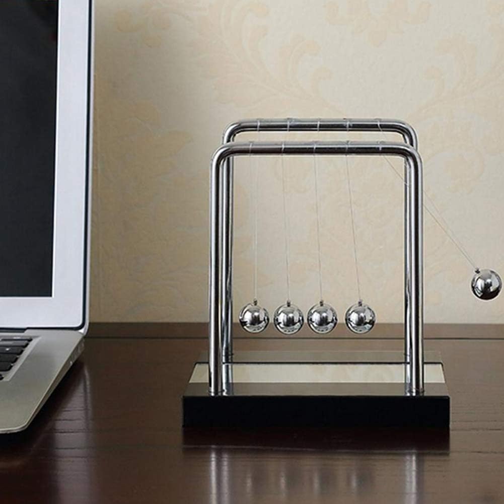 Davi Collection Newtons Cradle/Pendulum Balls, Physics Educational Balance Balls Desktop Decoration Swinging Ball Desk Toy for Office Home Living Room Science Gift