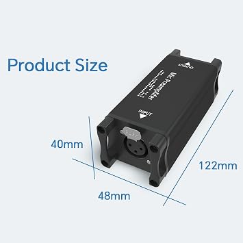 Studio Mic Preamplifier 25dB Microphone Boosting 20Hz-20KHz For Superiorsly Sound In And Broadcasting Live Streaming Preamp