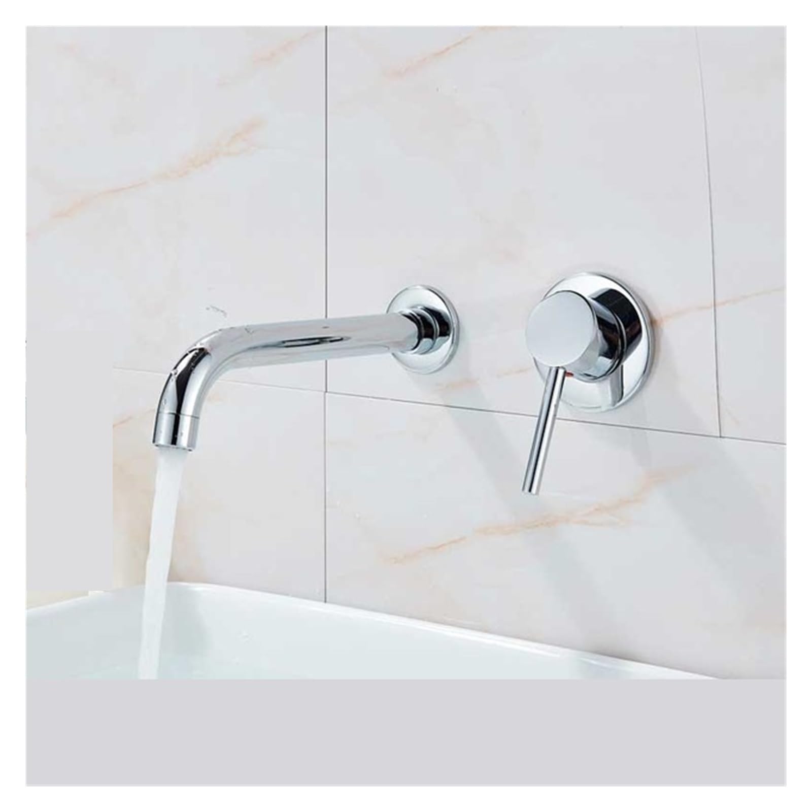 Zqfhsx Chrome Antique Brass Basin Faucet Single Handle Wall Mount Bathroom Sink Mixer 2 Hole Lavatory Crane Faucet(Brushed Golden)