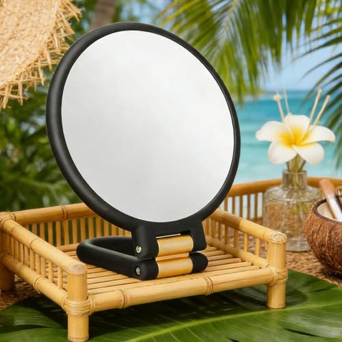Espejo de tocador portátil Huvqianu compacto y ajustable para maquillaje con aumento de precisión 5