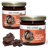 King's Cupboard Organic Hot Fudge Sauce - The Perfect Hot Chocolate Sauce for Topping Ice Cream & Desserts, Coffee Drizzle, Baking, Fondue, Gluten-Free, Kosher, All Natural, 7.2 oz - Pack of 2