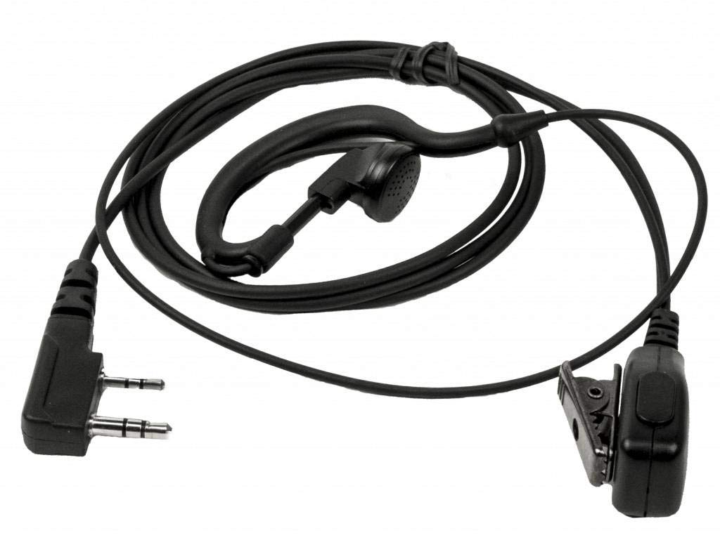 Hoornie® Casque Radio De Qualité Militaire Avec Câble Tressé 3X Plus Résistant Pour Kenwood TK-3101, TK-3201, TK-3301, TK-3401D, TK-3501, TK-3701 Premium Avec 10 Bouchons D'oreilles