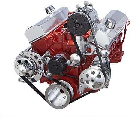Chevy Small Bock Serpentine, Power Steering & A/C Applications, Electric Water Pump