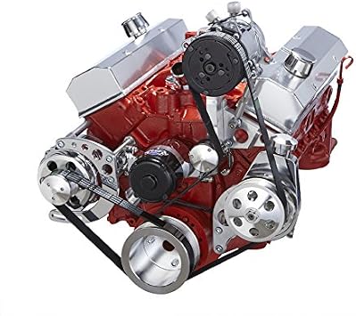 Chevy Small Bock Serpentine, Power Steering & A/C Applications, Electric Water Pump