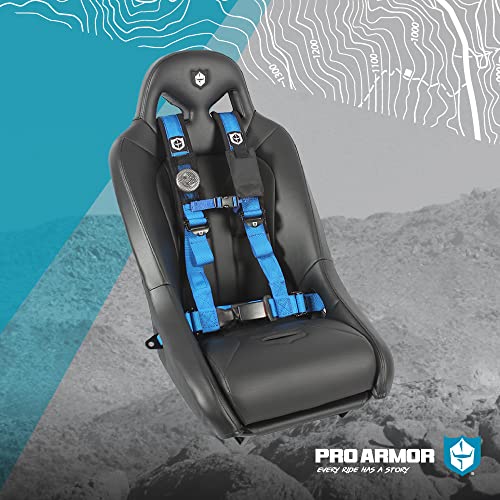 Pro Armor A16Uh349Bu Auto Style Lap Belt Blue 4 Point Harness 2 Inch Straps, Passenger Side #TOP1