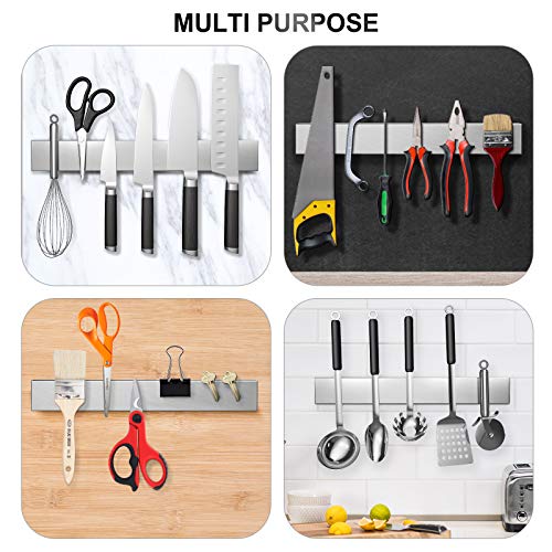 Barra Magnetica per Coltelli, 30cm Portacoltelli da Cucina Portacoltelli Magnetico Barra Portacoltelli Pensile, Striscia Pensile per Casa Cuoco Coltelli da Cucina (12 inch) - immagine 6