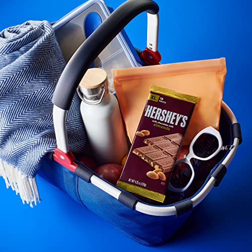Hershey's Milk Chocolate With Almonds Xl, Bulk, Individually Wrapped Candy Bars, 4.25 Oz (12 Count, 16 Pieces) #TOP3