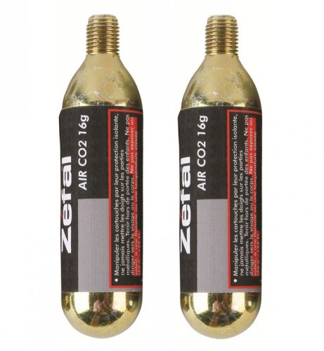 2 Zefal Cartuchos de CO 2 Repuesto Set 2 x16g INFLARDOR CAMARA NEUMÁTICOS