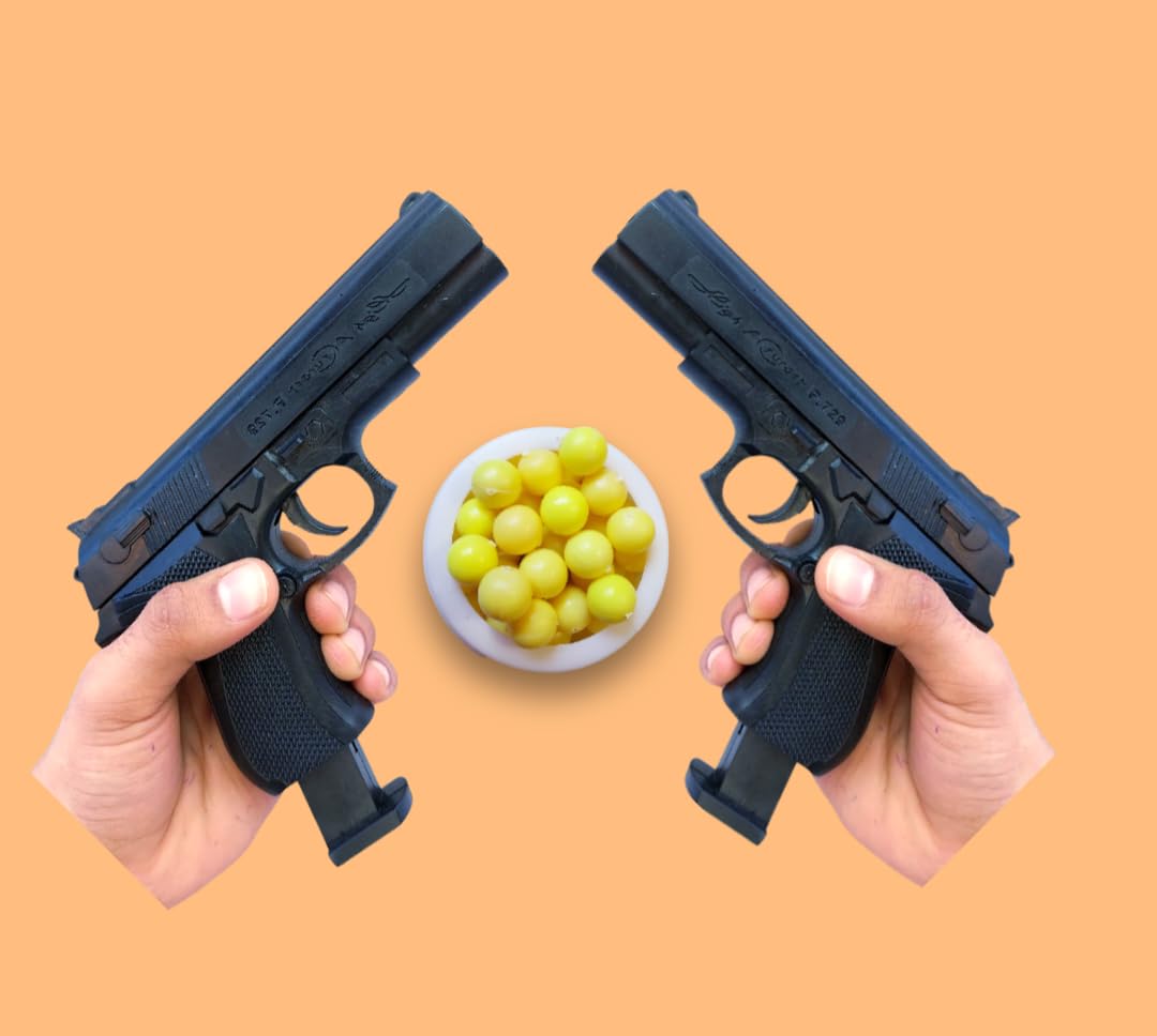 WHEELSQUARE P729 Toy Magazine Pistol Gun (Pack of 2) with high Accuracy and 200 Bullets Darts & Plastic Bulle (B0D9TVJQLR) Amazon Price History, Amazon Price Tracker
