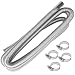 118.1 Inches Stainless Steel Exhaust Hose, 2.5cm/ 1 In Fuel Tank Diesel Gas Vent Hose Length, Flexible Exhaust Tubing Diesel Heater Exhaust Pipe Inner Diameter Air Heater Exhaust Pipe