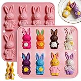 Easter Silicone Chocolate Molds, Silicone Bunny Shaped Mold for Cake Chocolate Candy Soap, Baking Molds for Indoor Kitchen Party
