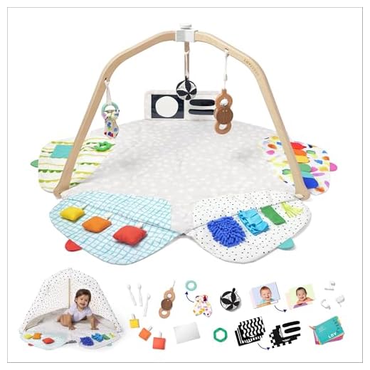 LOVEVERY | The Play Gym | Award Winning For Baby , Stage-Based Developmental Activity Gym & Play Mat for Baby to Toddler