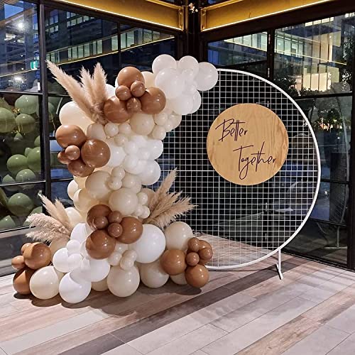 QIFU Nude Beige Balloon Arch Kit - 141pcs Nude Neutral Balloon Arch Garland with White Sand Brown Beige Balloons for Birthday Party Decoration Boho Wedding Anniversary Baby Shower Backdrop Decoration - Image 5