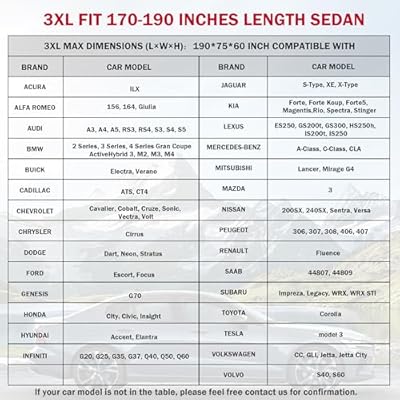 Coverado Car Cover Waterproof All Weather, 210D Lightweight Full Exterior Covers Snow Wind Sun UV Protection, Outdoor Car Covers for Automobiles Universal Fit for Sedan (170-190)