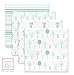 SwaddleDesigns Cotton Muslin Swaddle Blankets, Set of 4, Green Woodland