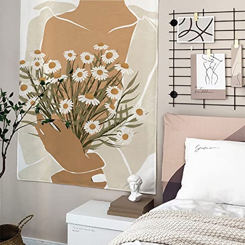 Décoration de chambre avec la tapisserie graffiti fille en toile de fond pour salon scandinave