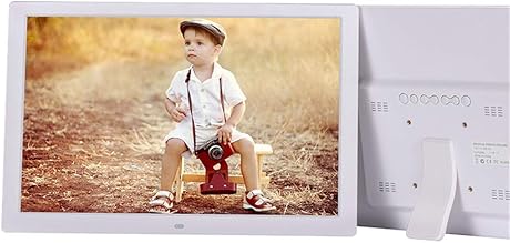 YJF-SMXK Digitaler Bilderrahmen 17-Zoll-elektronischer Bilderrahmen 1440X900 Hohe AuflAsung mit Fernbedienung Automatisches DrehenKalenderWeckerFoto MP4 Video PlayeWhite YJF-SMXK Digitaler Bilderrahmen 17-Zoll-elektronischer Bilderrahmen 1440X900 Hohe AuflAsung mit Fernbedienung Automatisches DrehenKalenderWeckerFoto MP4 Video PlayeWhite