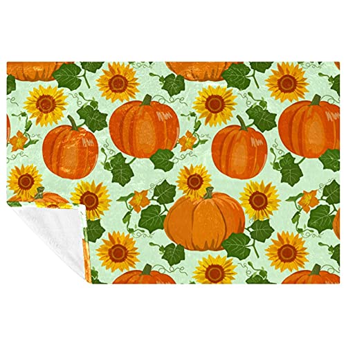Couverture chaude et moelleuse 150x100 cm motif citrouille isolant - 2