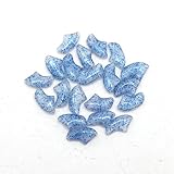 20 pcs Soft Nail Caps For Cat Pet Claw Control Paws off + Adhesive Glue,Size M,Blue Glitter