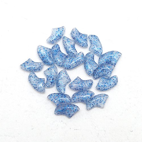 Eyourlife 20 pcs Soft Nail Caps for Cat Pet Claw Control Paws Off + Adhesive Glue,Size M,Blue Glitter