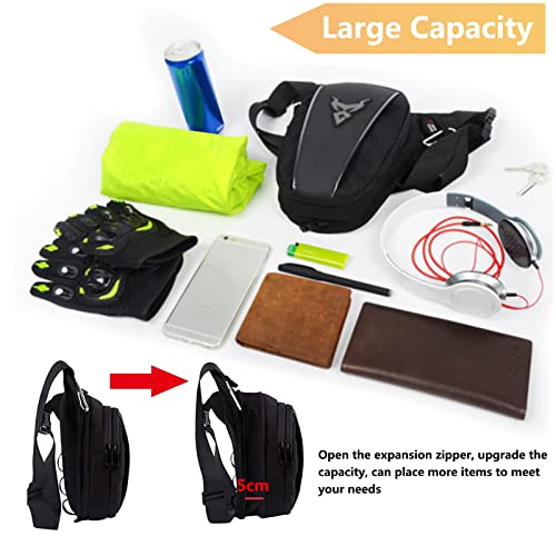MIGHTYDUTY Leg Bag for Men Women - Multifunctional Thigh Waist Fanny Pack for Cycling Riding Travel Outdoors Motorbike - Grey - Image 3
