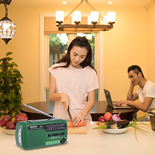 Andoer DEGEN DE13 Rádio FM FM MW SW Banco Mundial Receptor Lanterna Cranker Fonte de energia solar d