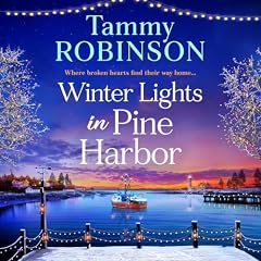 Diseño de la portada del título Winter Lights in Pine Harbor
