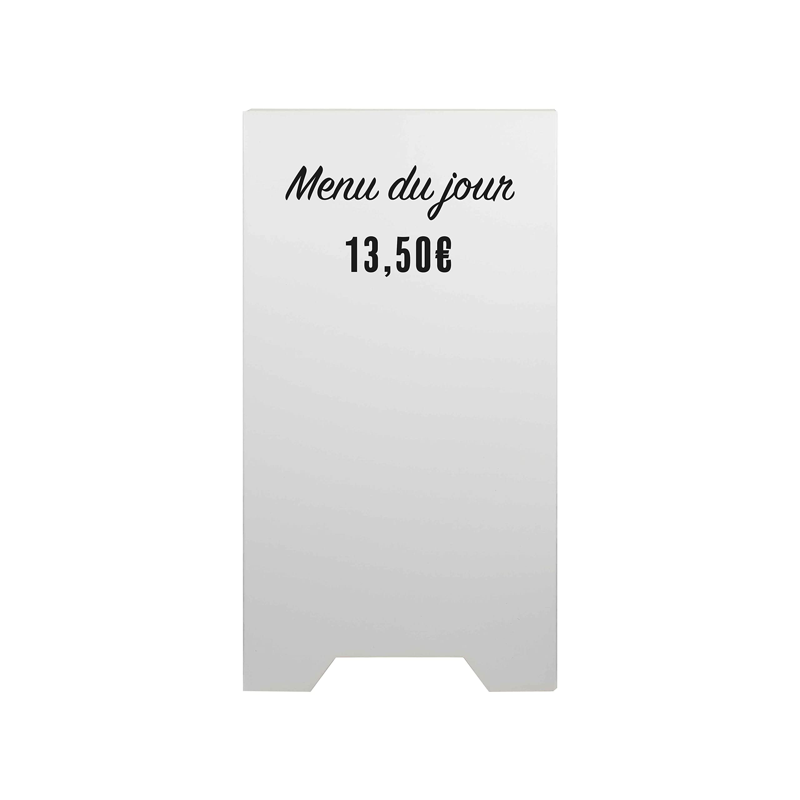 Chevalet stop trottoir plastique blanc dimensions 100 x 55 cm - Fabrication française