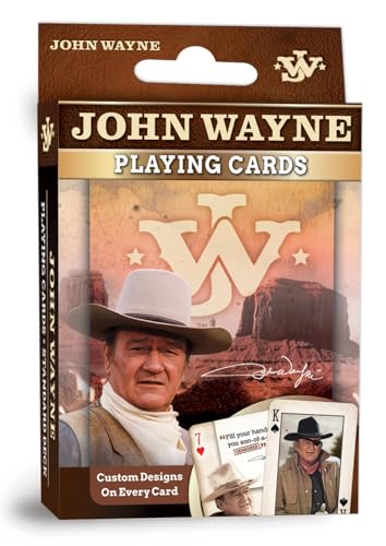 MasterPieces Family Games - John Wayne Playing Cards - Officially Licensed Playing Card Deck for Adults, Kids, and Family