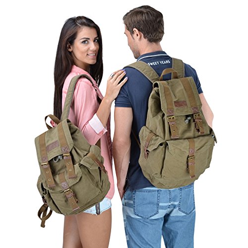 Gootium 21101Amg-S Specially High Density Thick Canvas Backpack Rucksack, Army Green Size Small #TOP7