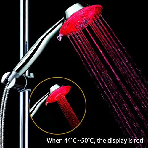 Cabezal de ducha LED con alta presión y ahorro de agua miniatura 4