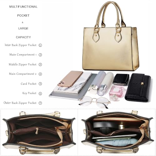 Image of CHICAROUSAL Crossbody Purses and Handbags for Women PU Leather Tote Top Handle Satchel Shoulder Bags