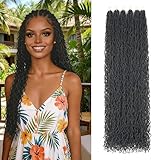 Super Long Micro Curly Locs Hair Extension 36 Inch 6 Packs Color Natural Black，Sister Locks Dreadlock Thin Braids (36”,1B#)