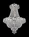 French Empire Crystal Chandelier Chandeliers Lighting, Silver, H30 X Wd24, 9 Lights,