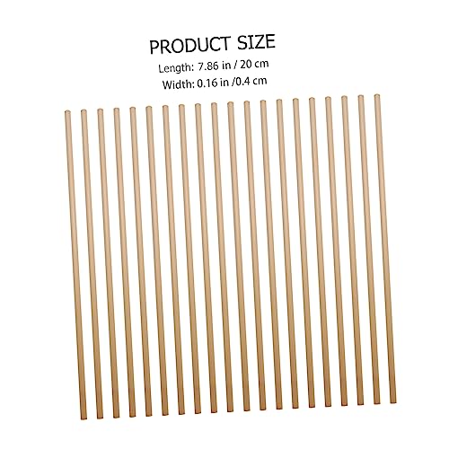 100 pitillos desechables de paja de trigo miniatura 5