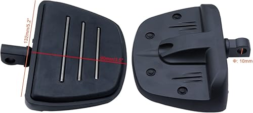 Miniatura 6 de Estriberas para motocicleta, estriberas, pedales, reposapiés, clavijas de carretera con adaptadores de montaje macho y goma antideslizante universal