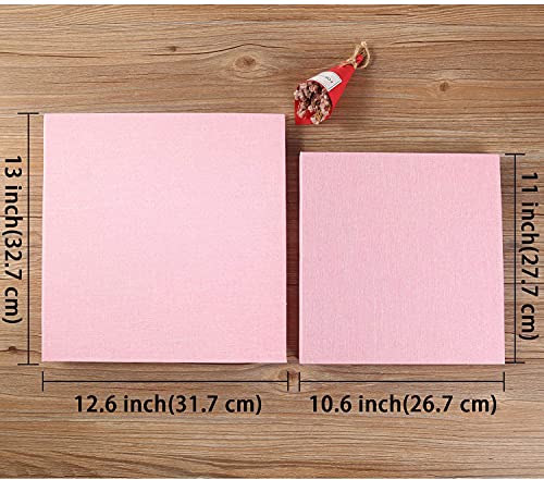 Yopih Selbstklebendes Fotoalbum 28x27 cm für 10x15, 13x18, 20x25 cm Bilder, DIY Fotoalbum zum Selbstgestalten, 40 Selbstklebende Seiten mit Metallstift, Hochzeit Baby Reise Geschenk, Rosa