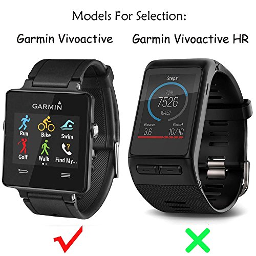 QGHXO Band for Garmin Vivoactive, Soft Silicone Replacement Watch Band for Garmin Vivoactive/Vivoactive Acetate (No Tracker, Replacement Bands Only) (10PCS Bands)