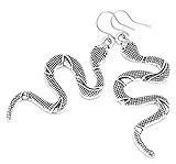 schlangen ohrringe swarovski leicht und angenehm zu tragen 2LIVEfor Lange Ohrringe Schlange Silber Antik verziert Ohrringe Ethno Vintage Ohrringe Hängend Alt silber Style Ohrhänger Ornamente Schlangen geschwungen verziert