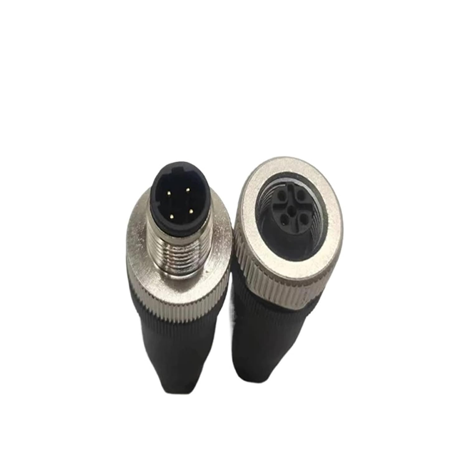 Waterproof IP67 A B D Type LED Sensor Weldless M12 3 4 5 8 12 Pin Connector Straight/Curved Male Female Screw Lock(Straight D Type(pg7),Male Plug,4PIN)