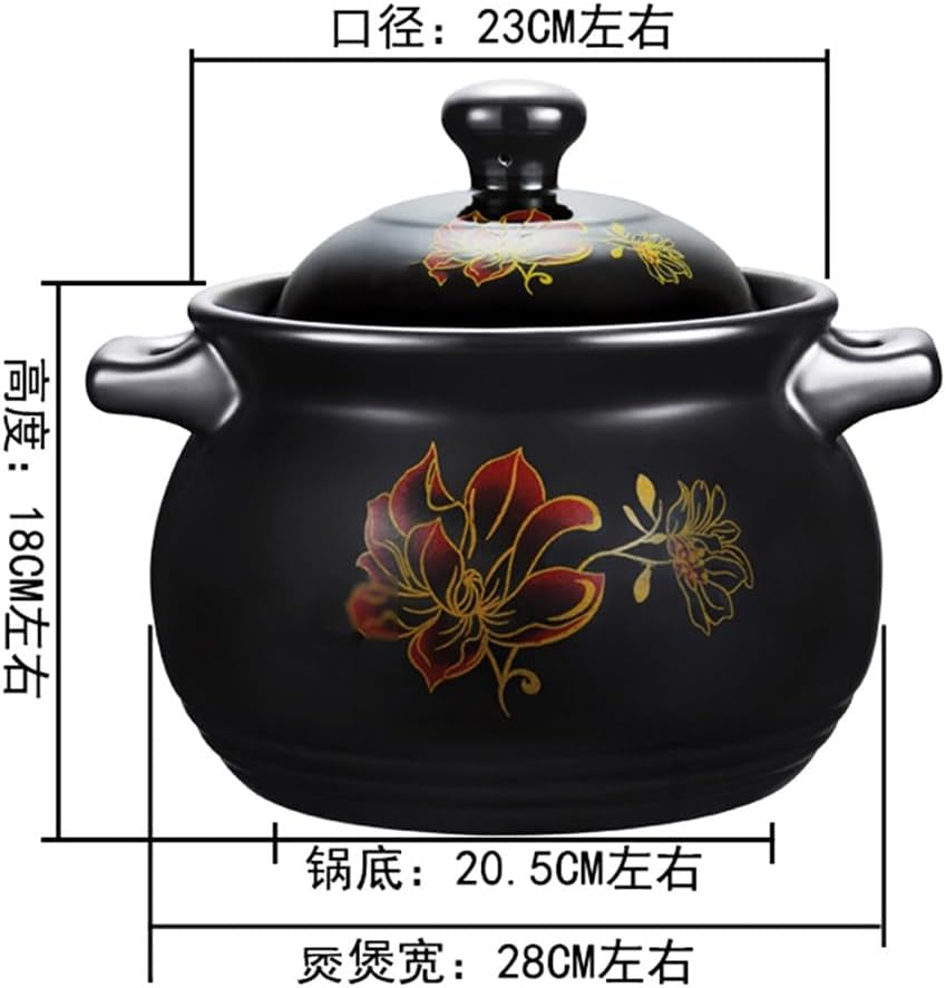 工房ゆずりは 紅彩花化粧 IH対応9号土鍋（3人?5人用） 手造り