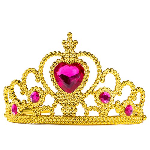 Yansion Princess Dress Up Party Costume Accessories Set For Princess Belle cosplay: Tiara, Wand and Gloves