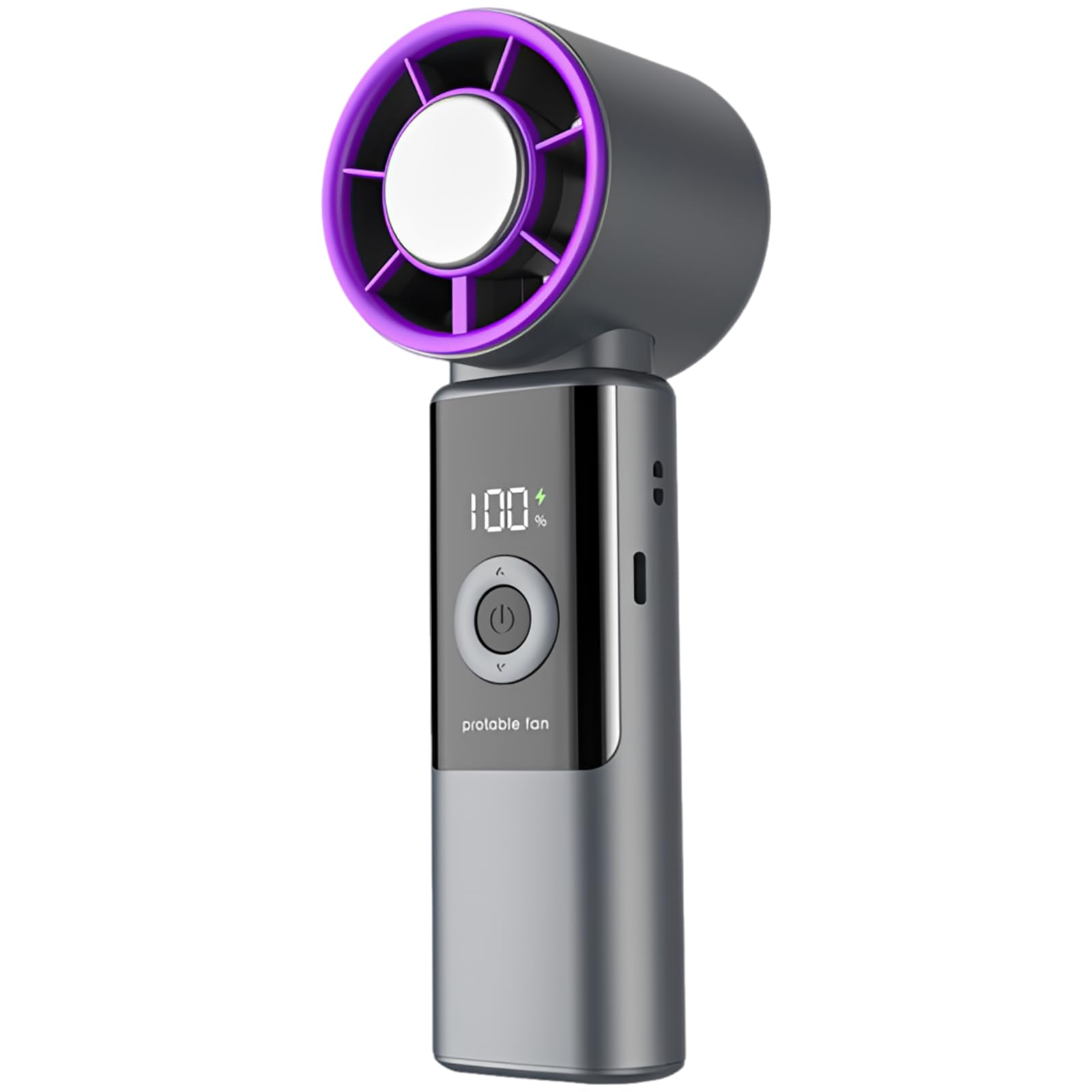 Ventilador plegable personal gris para aliviar el calor de forma discreta en tu oficina