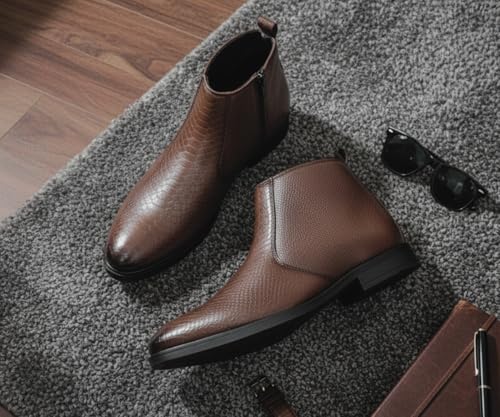Image of Kraasa Flint Chelsea Boots for Man | Vegan Leather Slip-On Ankle Boots