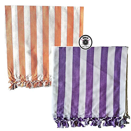 Bhagalpuri Purple and Orange Cotton Blended Extra Soft Andi Dull chadar/top Sheet-Size 220cmX120cm-image-31
